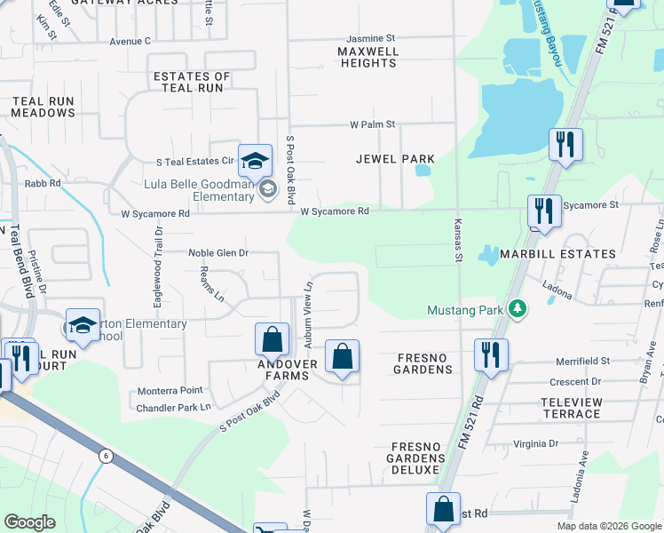 map of restaurants, bars, coffee shops, grocery stores, and more near 1002 Hannah Falls Lane in Fresno