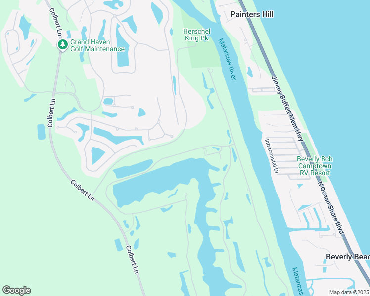 map of restaurants, bars, coffee shops, grocery stores, and more near 105 Emerald Lake Drive in Palm Coast