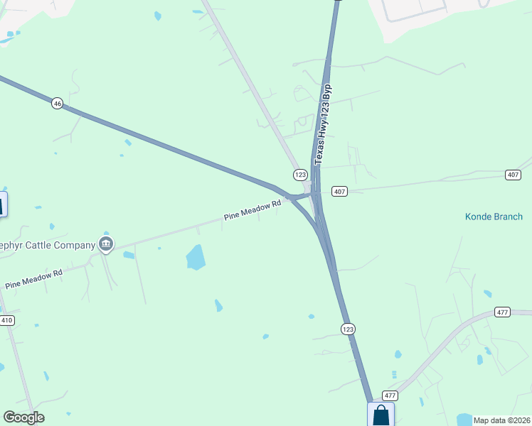 map of restaurants, bars, coffee shops, grocery stores, and more near 181 Pine Meadow Road in Seguin