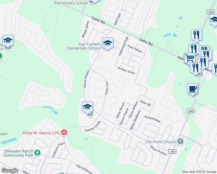 map of restaurants, bars, coffee shops, grocery stores, and more near 9035 La Junta in San Antonio