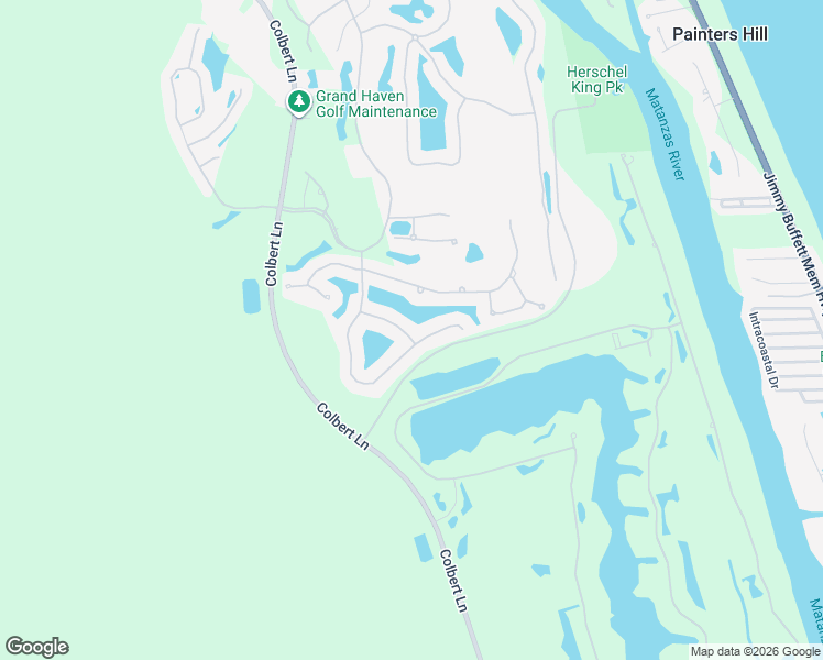 map of restaurants, bars, coffee shops, grocery stores, and more near 21 Hidden Lake Way in Palm Coast