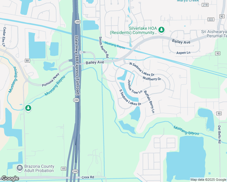 map of restaurants, bars, coffee shops, grocery stores, and more near 4202 Candlewood Lane in Manvel