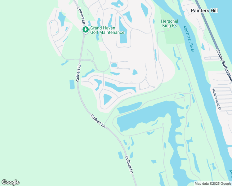 map of restaurants, bars, coffee shops, grocery stores, and more near 21 Hidden Lake Way in Palm Coast