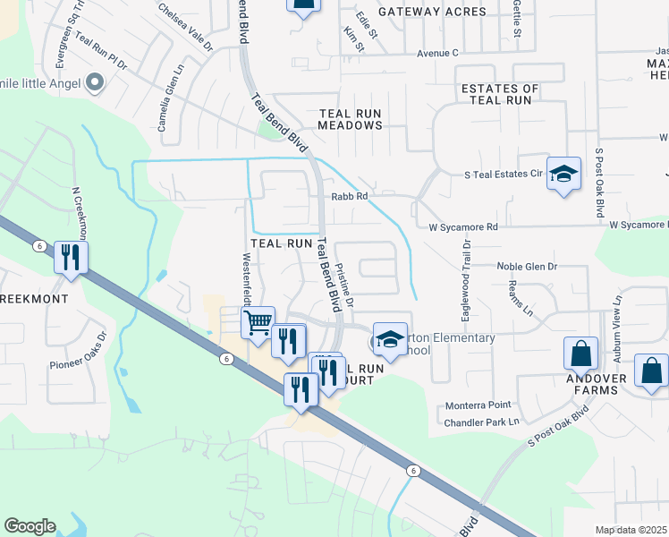 map of restaurants, bars, coffee shops, grocery stores, and more near 4330 Pristine Drive in Fresno