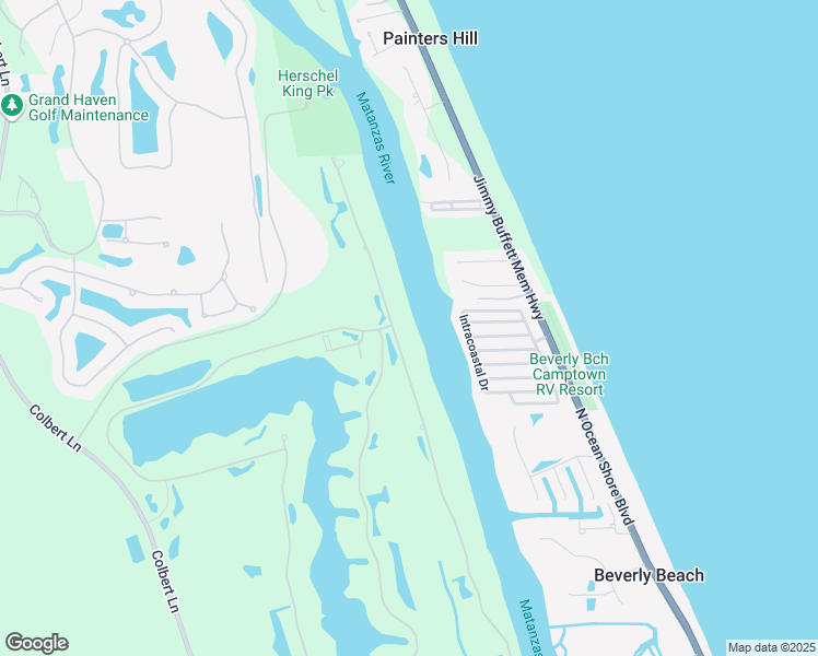 map of restaurants, bars, coffee shops, grocery stores, and more near 9 South Riverwalk Drive in Palm Coast