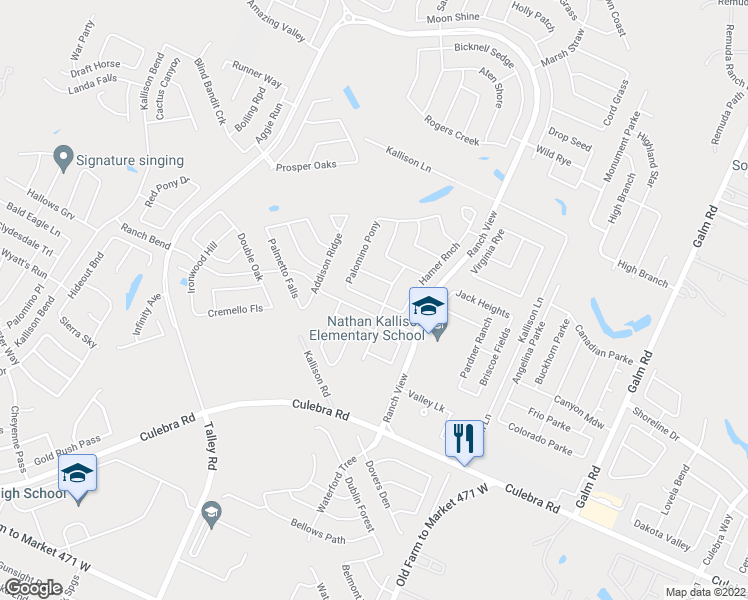 map of restaurants, bars, coffee shops, grocery stores, and more near 13810 Murphy Haven in San Antonio