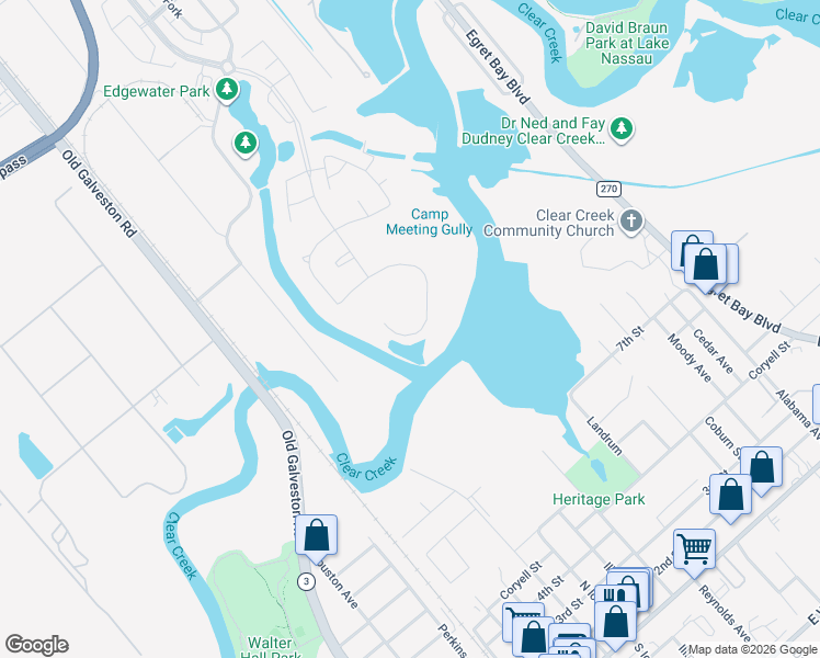 map of restaurants, bars, coffee shops, grocery stores, and more near 619 Rita Blanca Drive in Webster