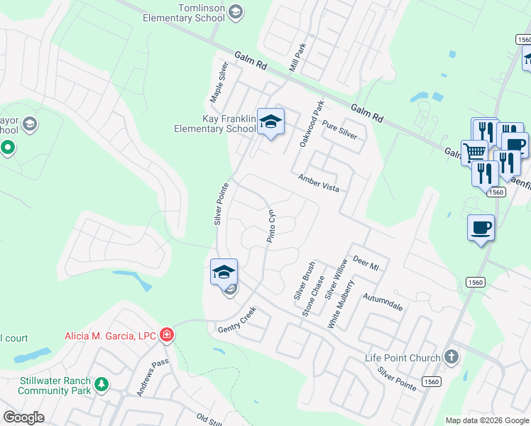 map of restaurants, bars, coffee shops, grocery stores, and more near 9035 La Junta in San Antonio