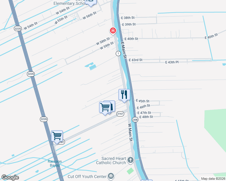 map of restaurants, bars, coffee shops, grocery stores, and more near 100-144 West 64th Street in Cut Off