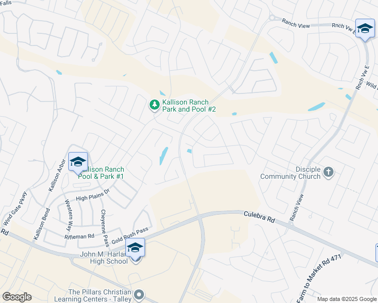 map of restaurants, bars, coffee shops, grocery stores, and more near 14103 Gerth Ranch in San Antonio