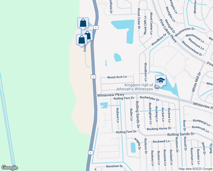 map of restaurants, bars, coffee shops, grocery stores, and more near 7 Wood Amber Lane in Palm Coast