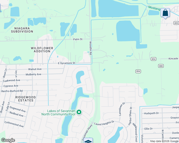 map of restaurants, bars, coffee shops, grocery stores, and more near 840-998 East Sycamore Street in Rosharon