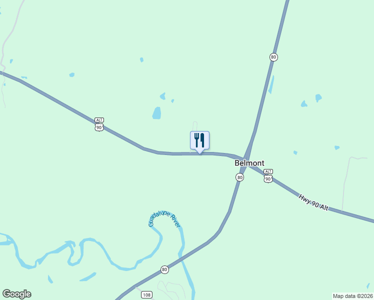 map of restaurants, bars, coffee shops, grocery stores, and more near 14395 U.S. 90 Alternate in Gonzales