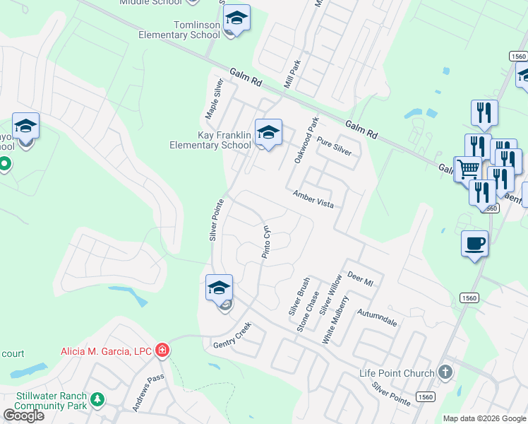 map of restaurants, bars, coffee shops, grocery stores, and more near 12035 Fort Leaton in San Antonio