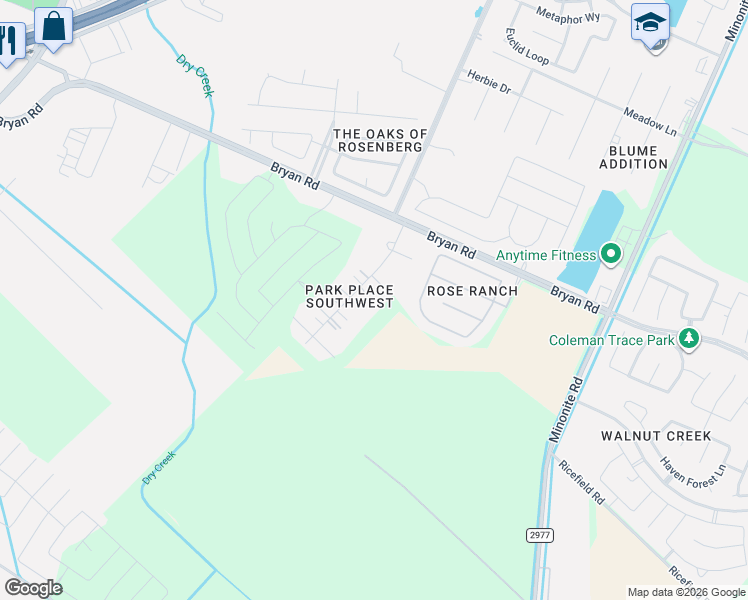 map of restaurants, bars, coffee shops, grocery stores, and more near 2903 Pisces Street in Richmond