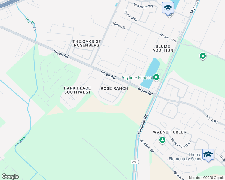 map of restaurants, bars, coffee shops, grocery stores, and more near 6006 Wildbriar Lane in Richmond