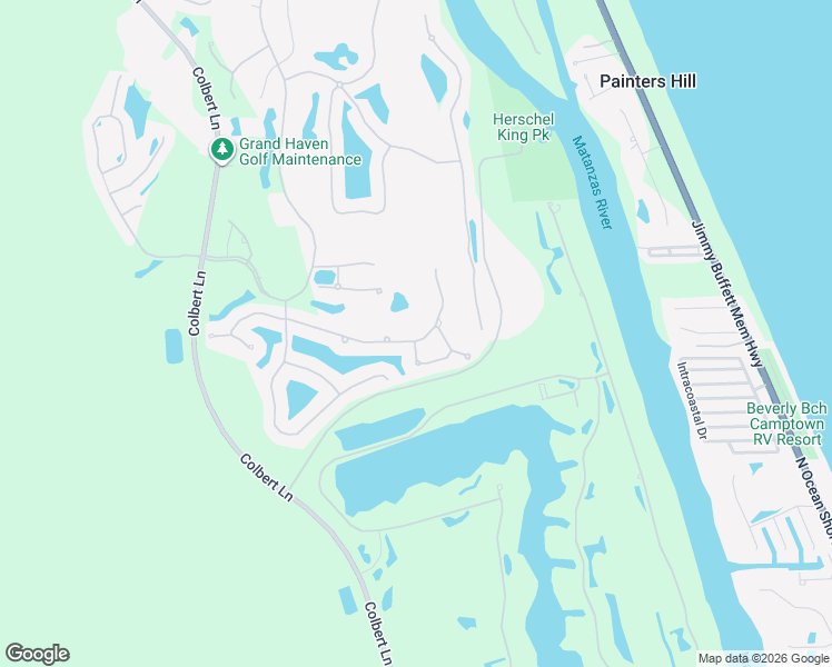 map of restaurants, bars, coffee shops, grocery stores, and more near 43 Eastlake Drive in Palm Coast