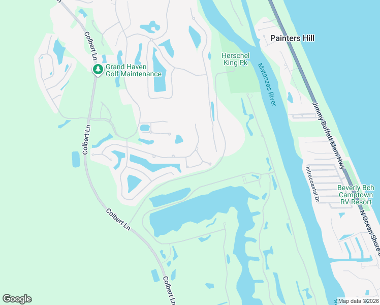 map of restaurants, bars, coffee shops, grocery stores, and more near 43 Eastlake Drive in Palm Coast