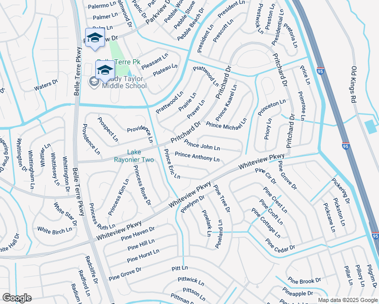 map of restaurants, bars, coffee shops, grocery stores, and more near 13 Prince Anthony Lane in Palm Coast