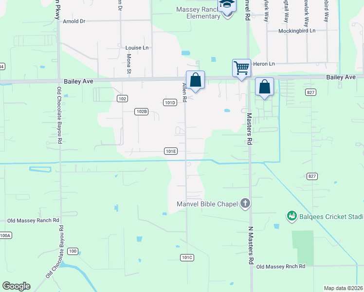 map of restaurants, bars, coffee shops, grocery stores, and more near 4918 Wendy Lane in Pearland