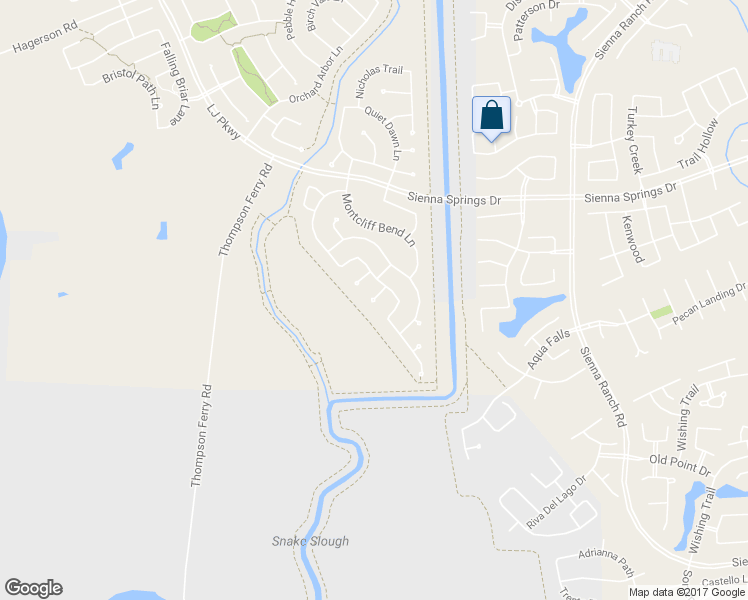 map of restaurants, bars, coffee shops, grocery stores, and more near 6611 Turlock Springs Court in Sugar Land