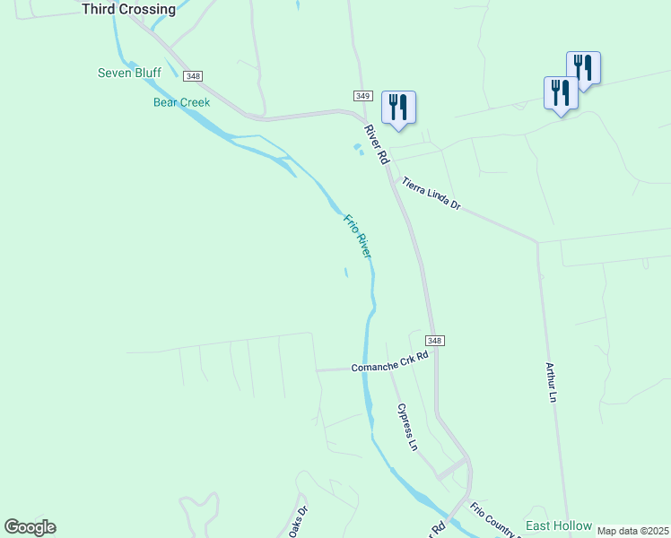 map of restaurants, bars, coffee shops, grocery stores, and more near 113 Tomahawk Way in Concan