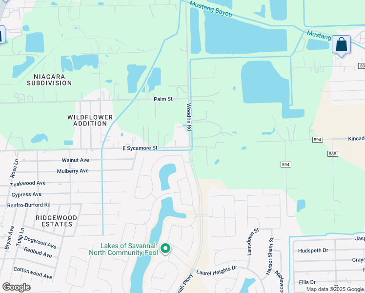 map of restaurants, bars, coffee shops, grocery stores, and more near 919 A East Sycamore Street in Rosharon
