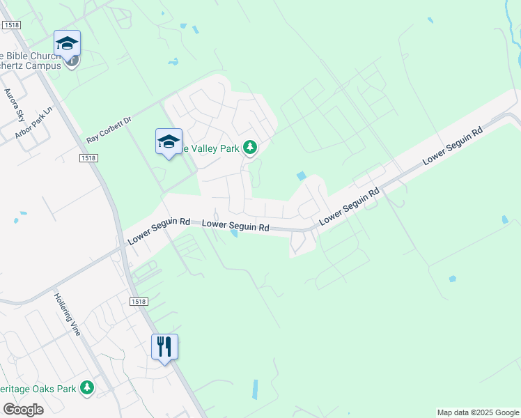 map of restaurants, bars, coffee shops, grocery stores, and more near 9827 Selestat Pt. in Schertz