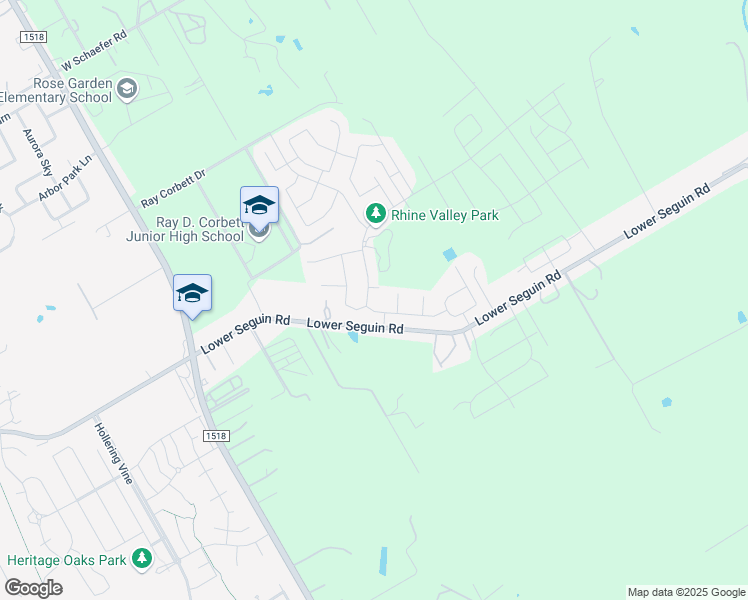 map of restaurants, bars, coffee shops, grocery stores, and more near 9822 Mulhouse Drive in Schertz
