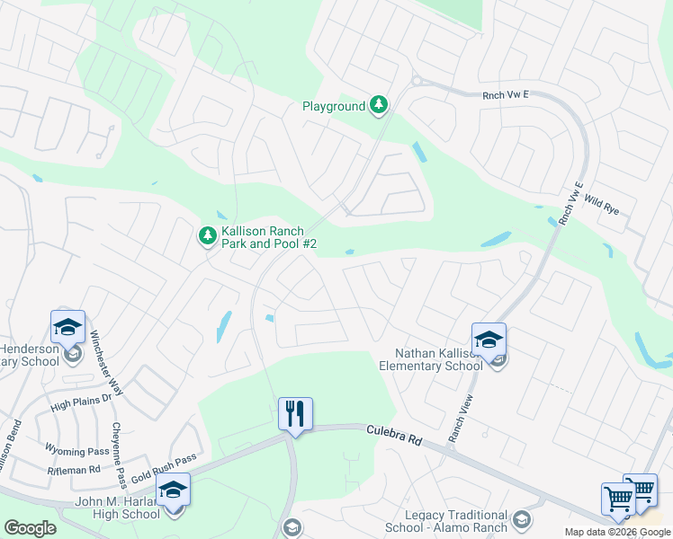 map of restaurants, bars, coffee shops, grocery stores, and more near 14023 Palmetto Falls in San Antonio