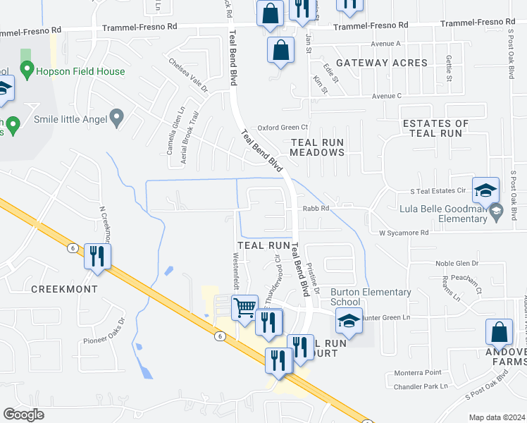 map of restaurants, bars, coffee shops, grocery stores, and more near 1822 Coretta Court in Fresno