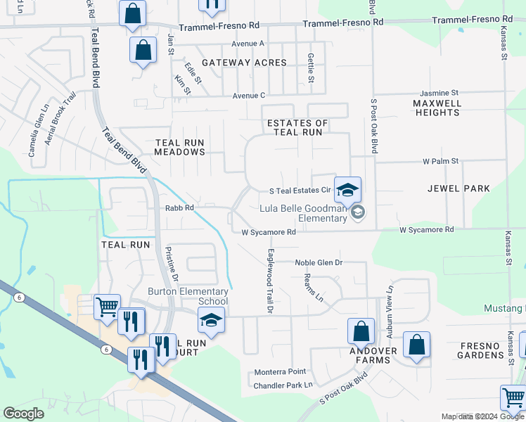 map of restaurants, bars, coffee shops, grocery stores, and more near 4123 Teal Valley Court in Fresno