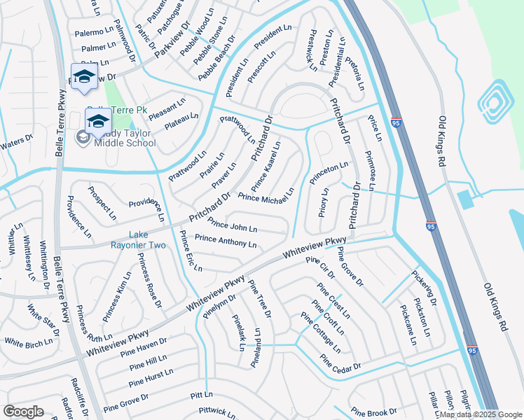 map of restaurants, bars, coffee shops, grocery stores, and more near 98 Prince Eric Ln in Palm Coast