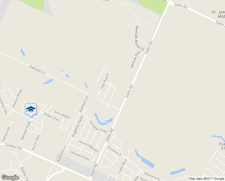 map of restaurants, bars, coffee shops, grocery stores, and more near 8951 Highland Dawn in San Antonio