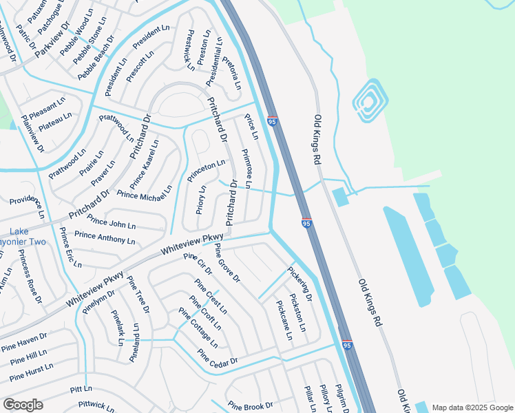 map of restaurants, bars, coffee shops, grocery stores, and more near 58 Price Lane in Palm Coast