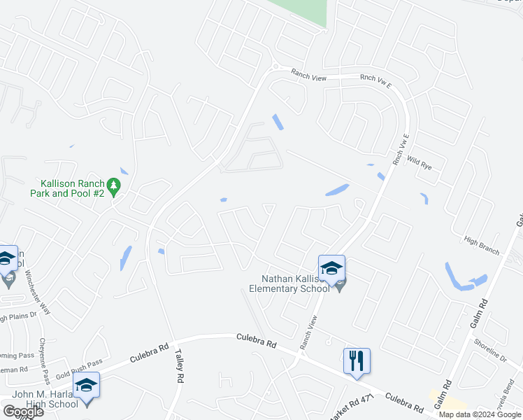 map of restaurants, bars, coffee shops, grocery stores, and more near 9015 Washburn Court in San Antonio