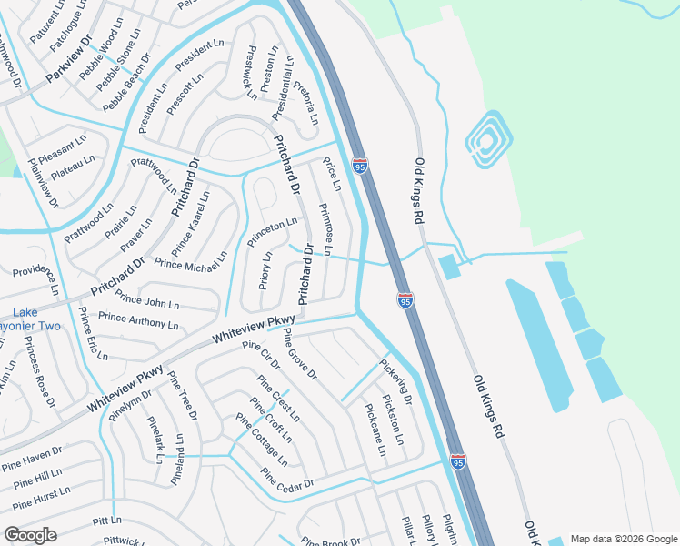 map of restaurants, bars, coffee shops, grocery stores, and more near 61 Price Lane in Palm Coast