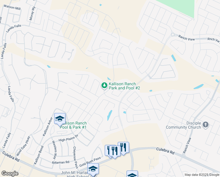 map of restaurants, bars, coffee shops, grocery stores, and more near 14214 Kallison Bend in San Antonio