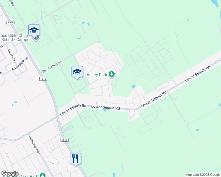 map of restaurants, bars, coffee shops, grocery stores, and more near 9870 Mulhouse Drive in Schertz