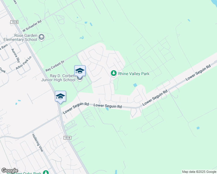 map of restaurants, bars, coffee shops, grocery stores, and more near 9879 Mulhouse Drive in Schertz