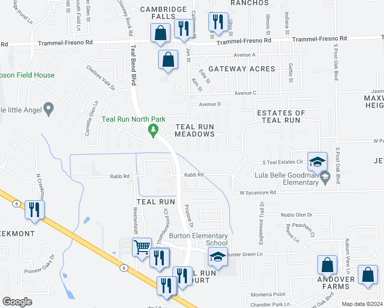map of restaurants, bars, coffee shops, grocery stores, and more near 4039 Jan Street in Fresno