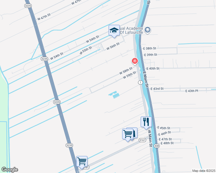 map of restaurants, bars, coffee shops, grocery stores, and more near 229 West 59th Street in Cut Off