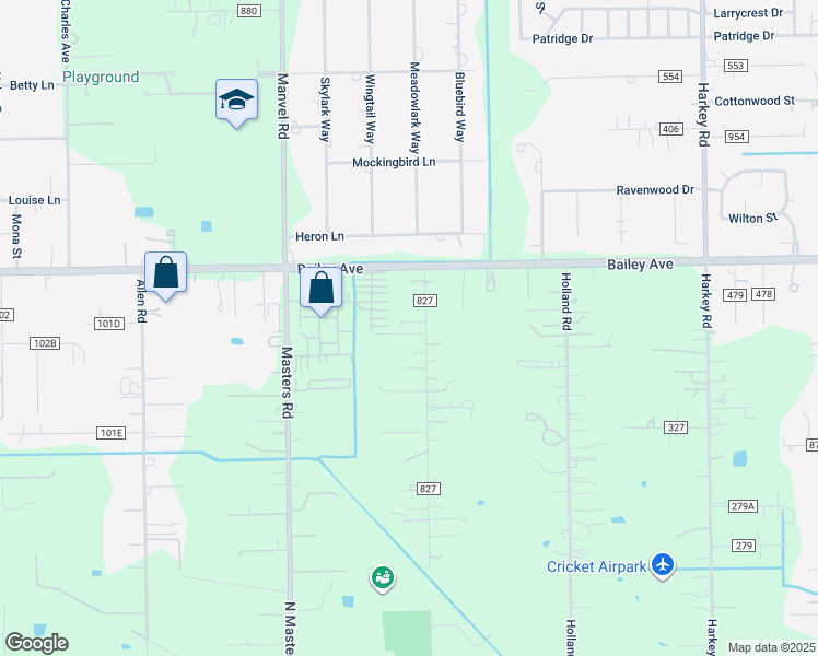 map of restaurants, bars, coffee shops, grocery stores, and more near 16705 Herridge Road in Pearland