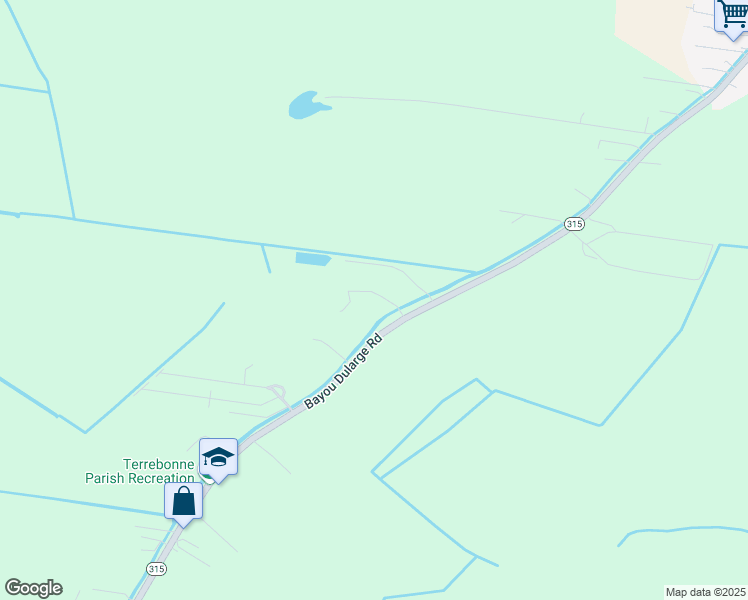 map of restaurants, bars, coffee shops, grocery stores, and more near 133 Mossy Ridge Court in Houma