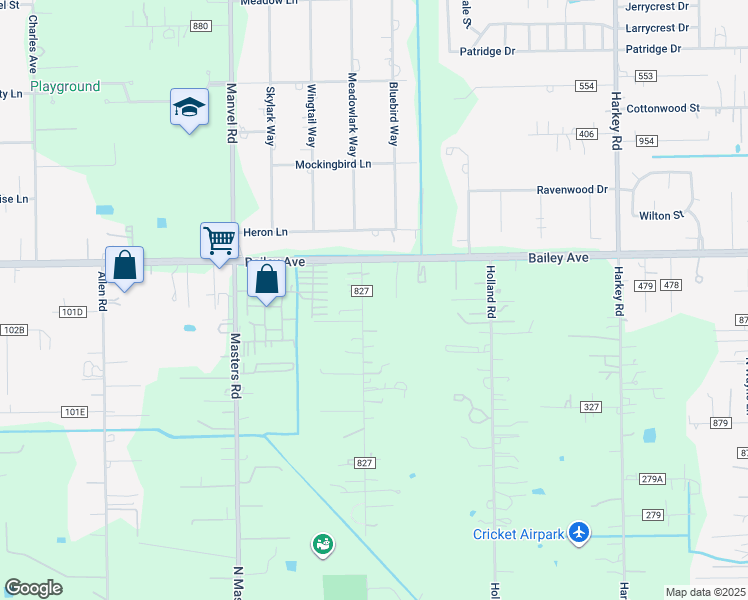 map of restaurants, bars, coffee shops, grocery stores, and more near 16705 Herridge Road in Pearland