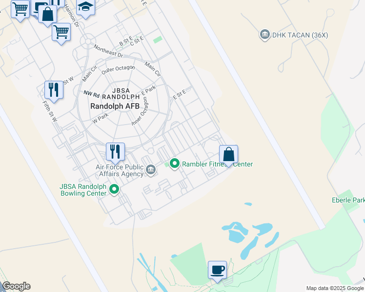 map of restaurants, bars, coffee shops, grocery stores, and more near 2nd Street East in Universal City
