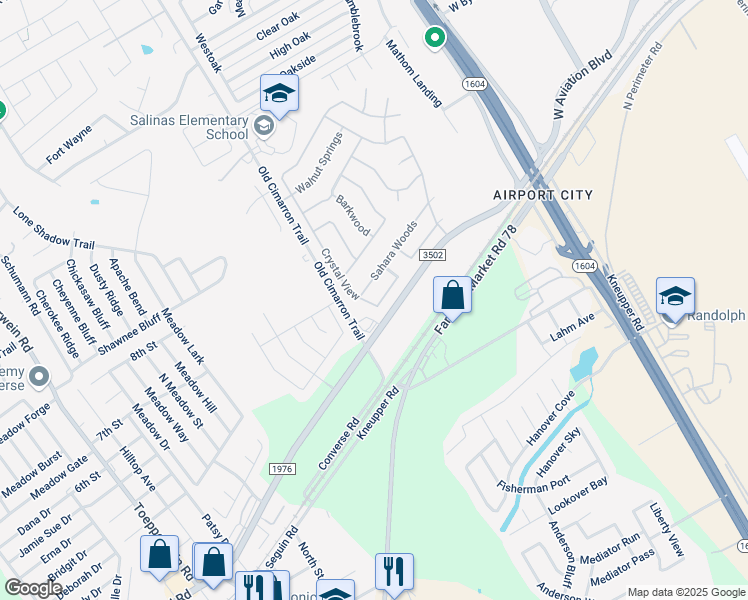 map of restaurants, bars, coffee shops, grocery stores, and more near 9003 Lilac Hill in Universal City