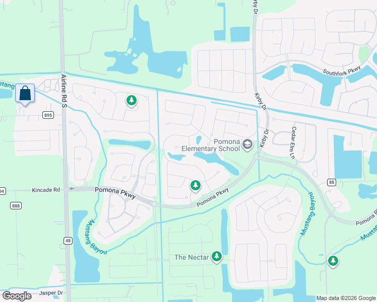 map of restaurants, bars, coffee shops, grocery stores, and more near 2328 Ridgewood Manor Court in Manvel