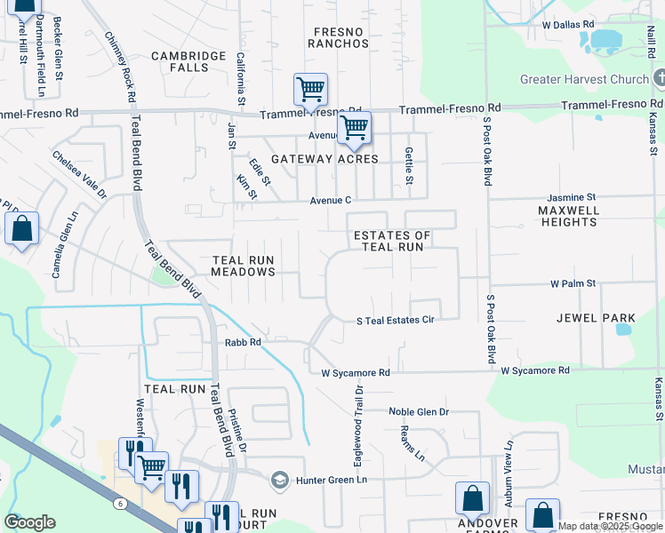map of restaurants, bars, coffee shops, grocery stores, and more near in Fresno
