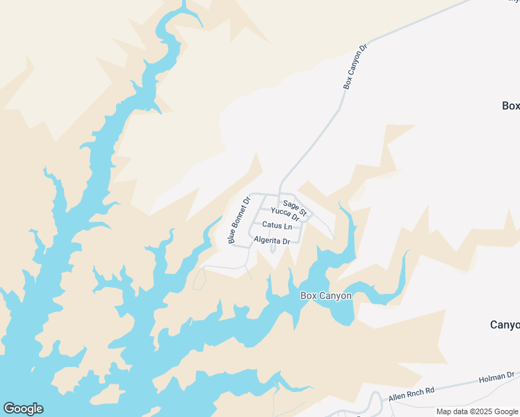 map of restaurants, bars, coffee shops, grocery stores, and more near Algerita Drive in Box Canyon